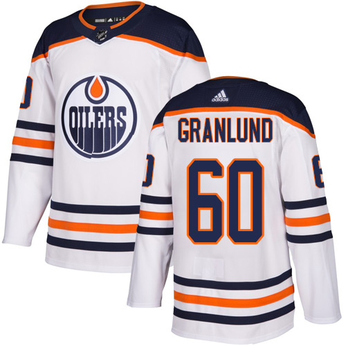 Adidas Edmonton Oilers #60 Markus Granlund White Road Authentic Stitched Youth NHL Jersey